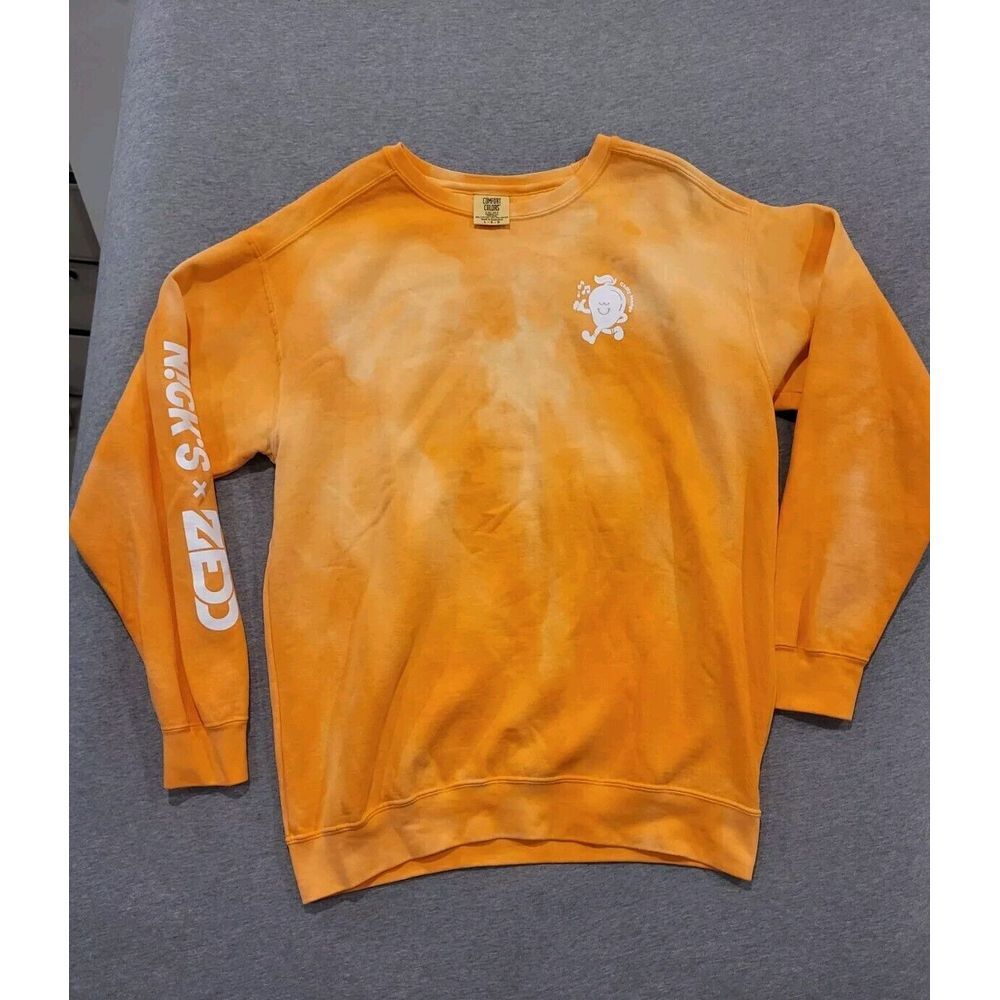 ZEDD x Nick's Chilly Mango Tie Dye Orange Crewneck Sweatshirt Women's Size Large